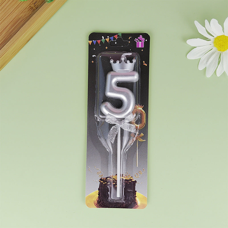 Crown Number Birthday Candle