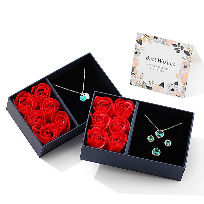 Valentine's Day Rose Gift Box w/Window Opening