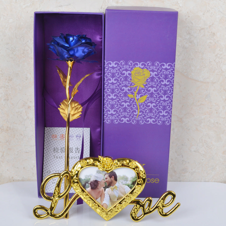 Gold Foil Flower Rose Gift Box