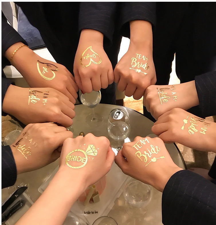 Team Bride Temporary Tattoos