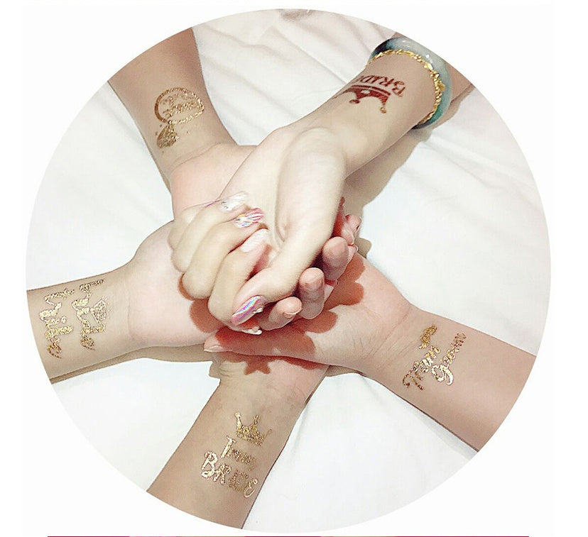 Team Bride Temporary Tattoos