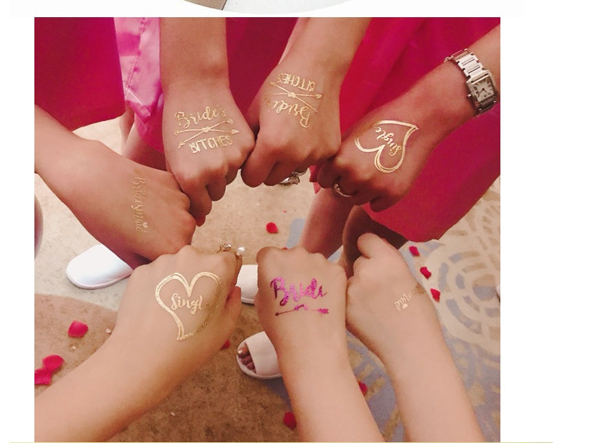 Team Bride Temporary Tattoos