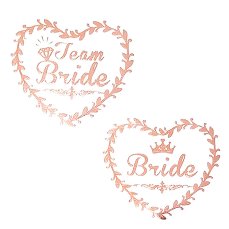 Team Bride Temporary Tattoos