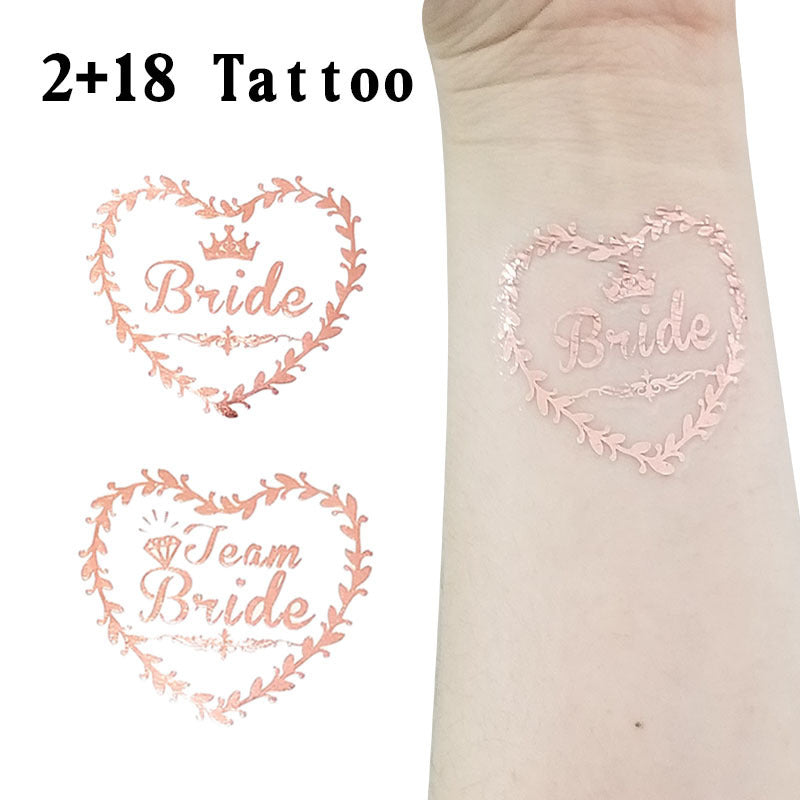 Team Bride Temporary Tattoos