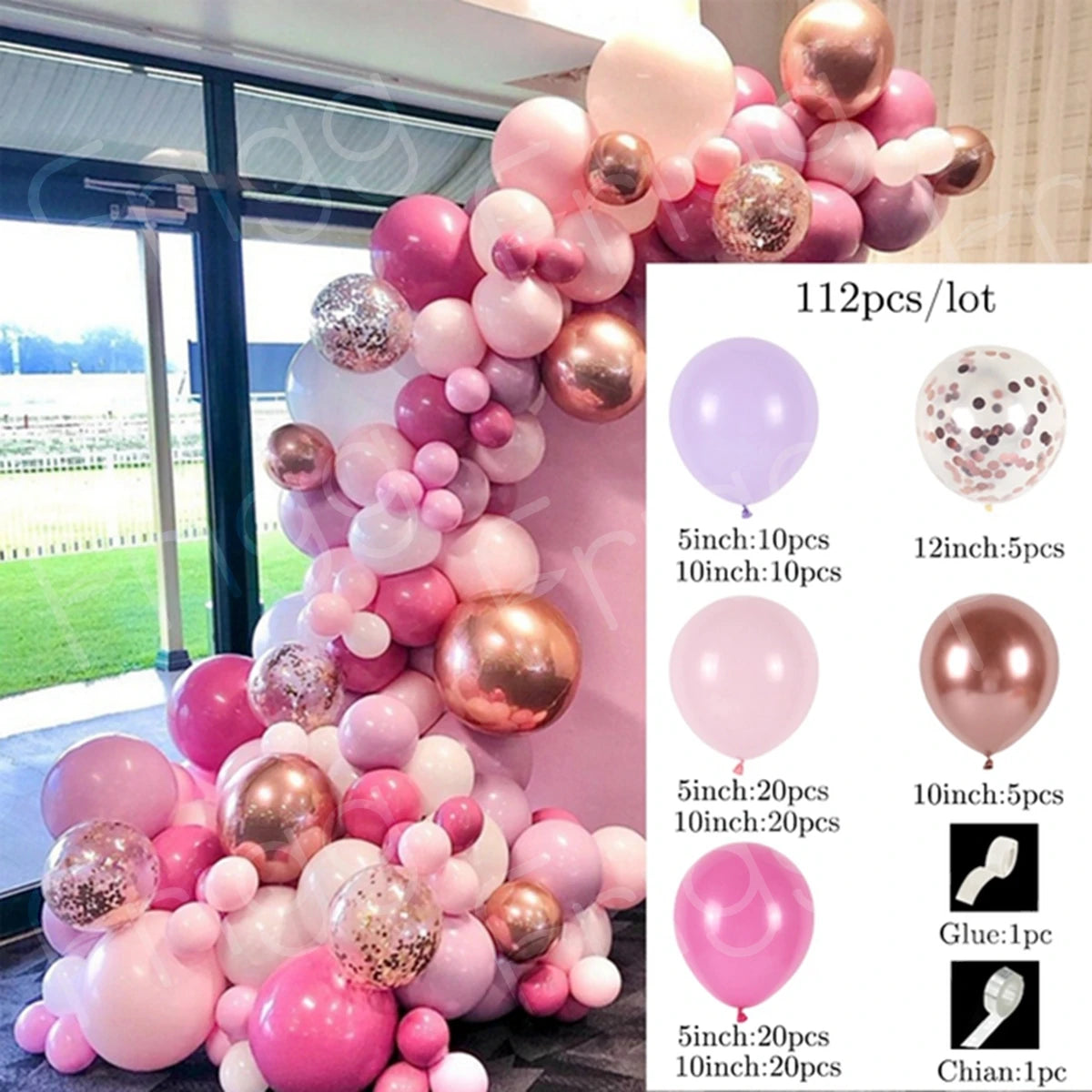 Shades of Pink Balloon Arch Kit