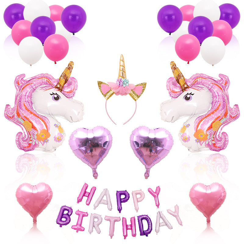 Unicorn Birthday Balloon Set