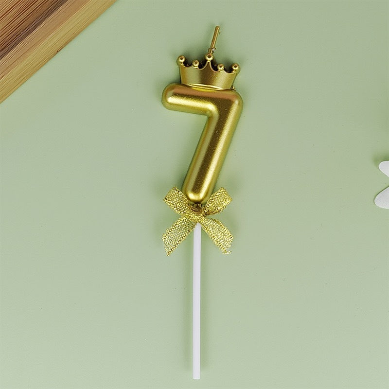 Crown Number Birthday Candle