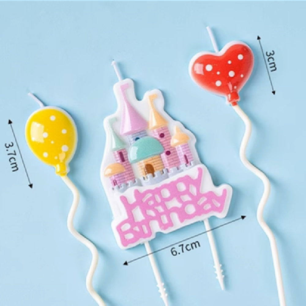 Cartoon Castle Balloon Candle