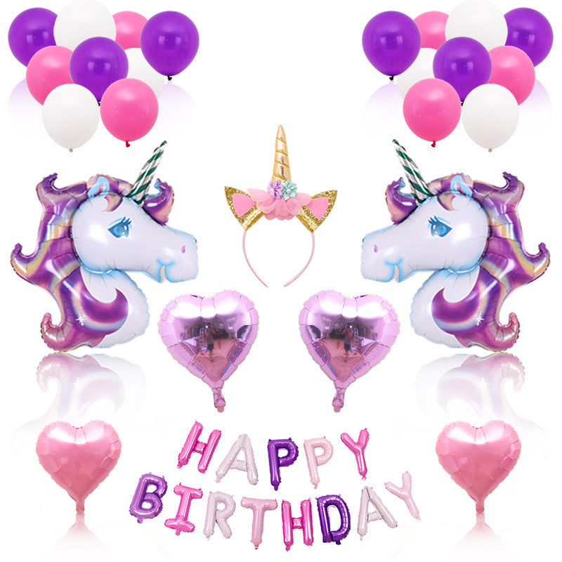 Unicorn Birthday Balloon Set