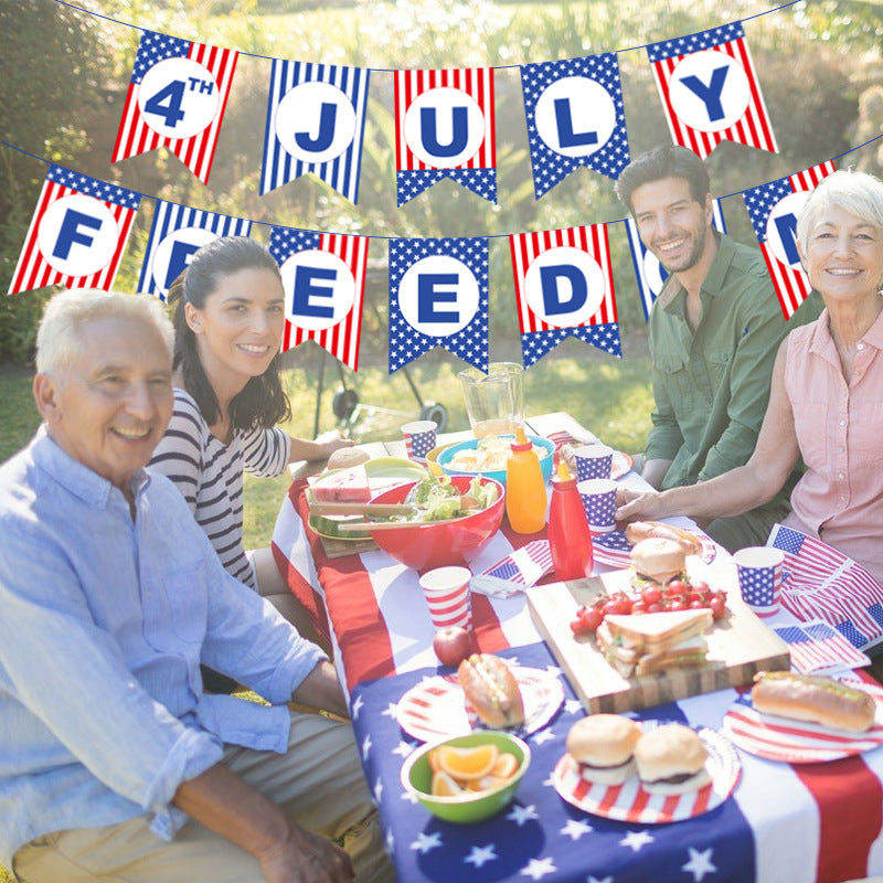 July 4th Hanging Flag Garden Banner