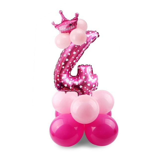 Number Balloon - Pink/Blue