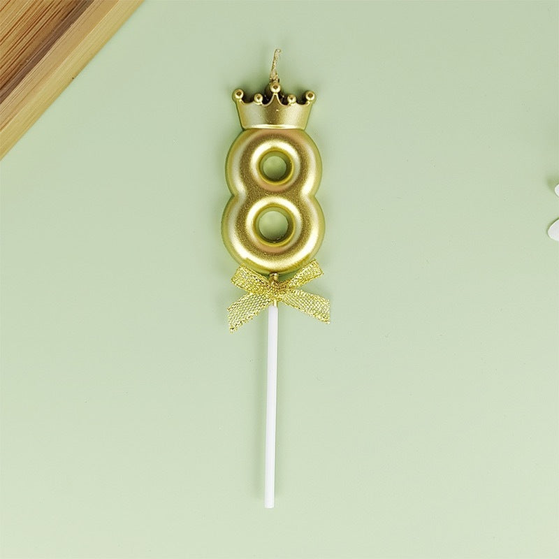 Crown Number Birthday Candle