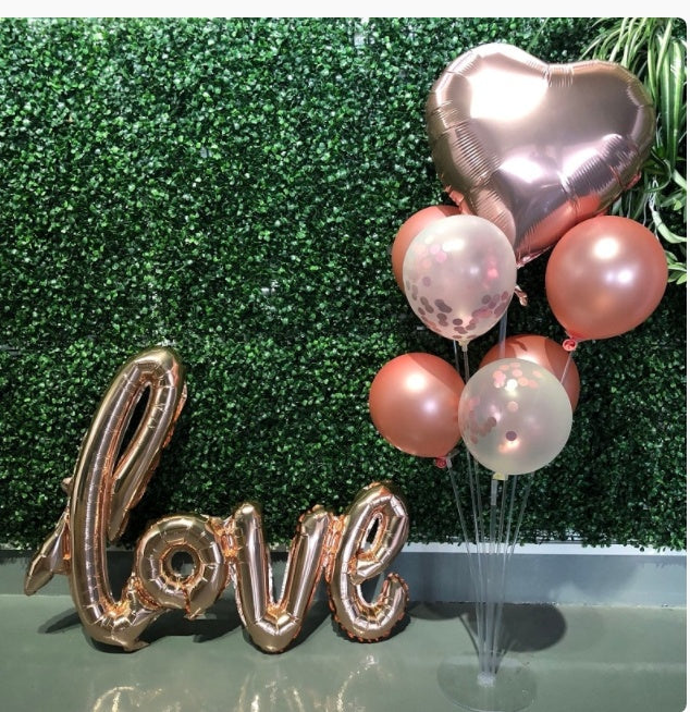 Rose Gold/Confetti Balloon Set