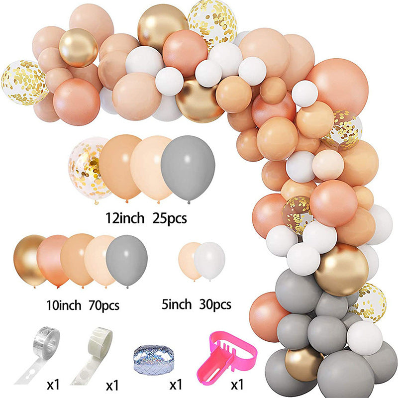 Retro Peach Color Balloon Combination Set