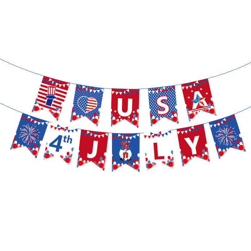 July 4th Hanging Flag Garden Banner