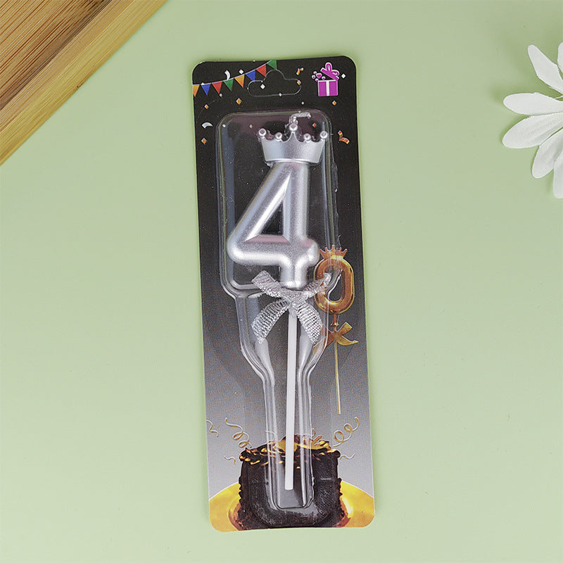 Crown Number Birthday Candle