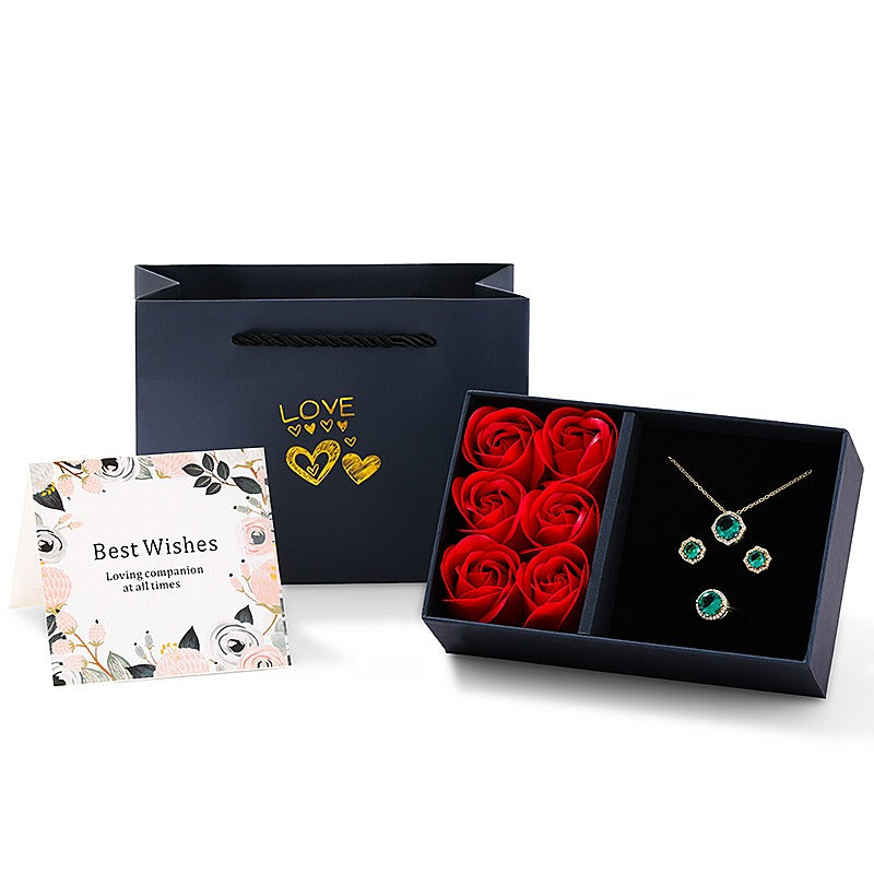 Valentine's Day Rose Gift Box w/Window Opening