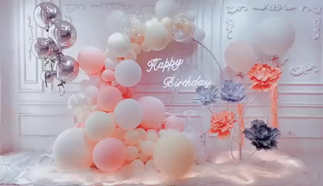 Retro Peach Color Balloon Combination Set