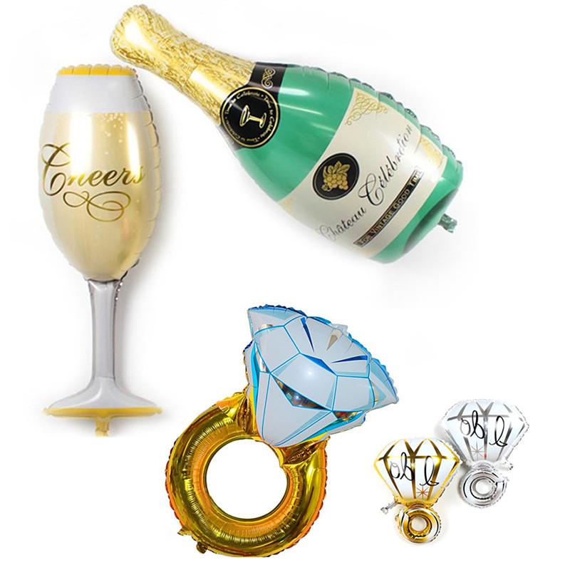 Champagne Glass & Bottle Balloons Decorations  Supplies