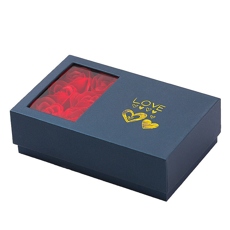 Valentine's Day Rose Gift Box w/Window Opening