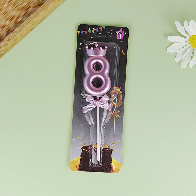 Crown Number Birthday Candle