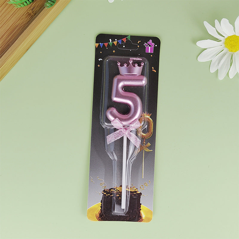 Crown Number Birthday Candle