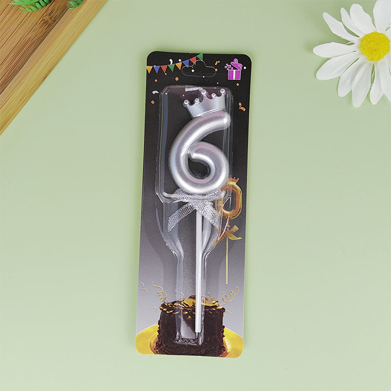 Crown Number Birthday Candle