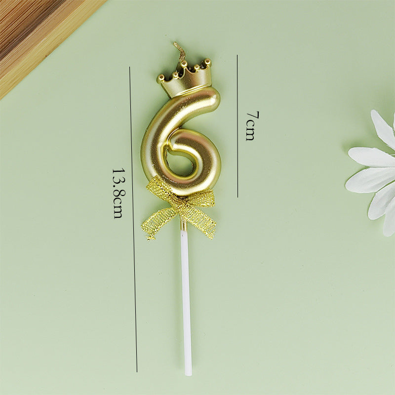 Crown Number Birthday Candle