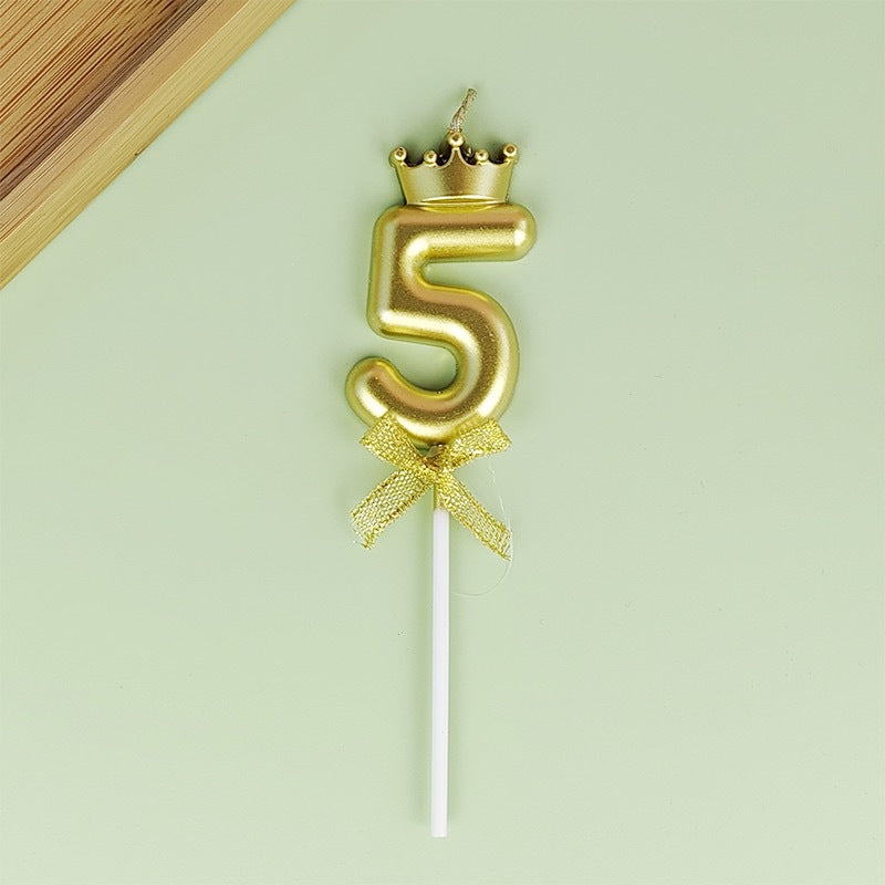 Crown Number Birthday Candle