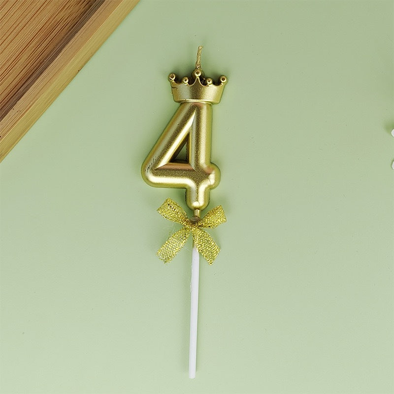 Crown Number Birthday Candle