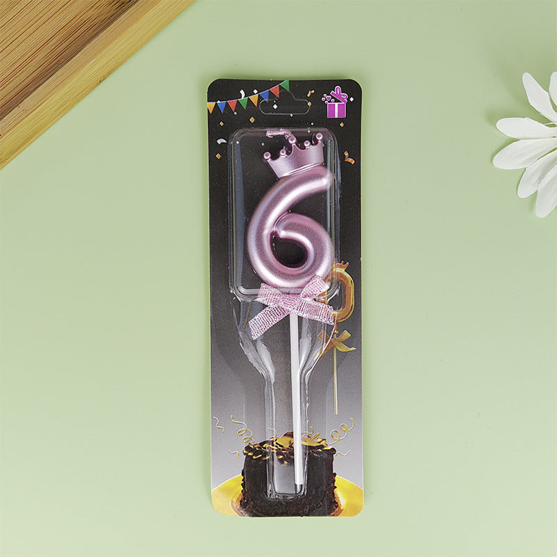 Crown Number Birthday Candle