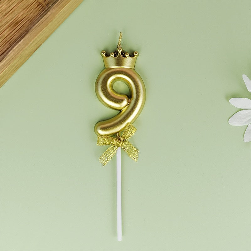 Crown Number Birthday Candle