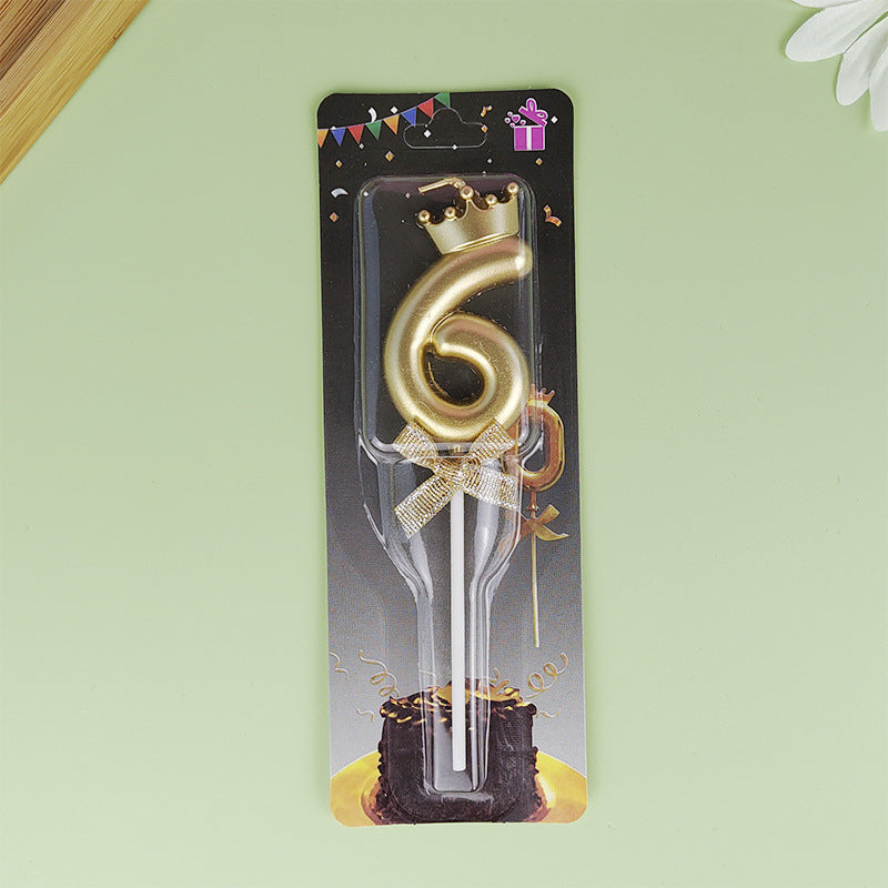 Crown Number Birthday Candle