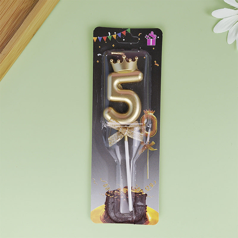 Crown Number Birthday Candle