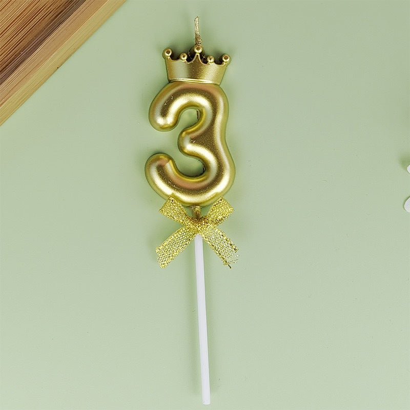 Crown Number Birthday Candle