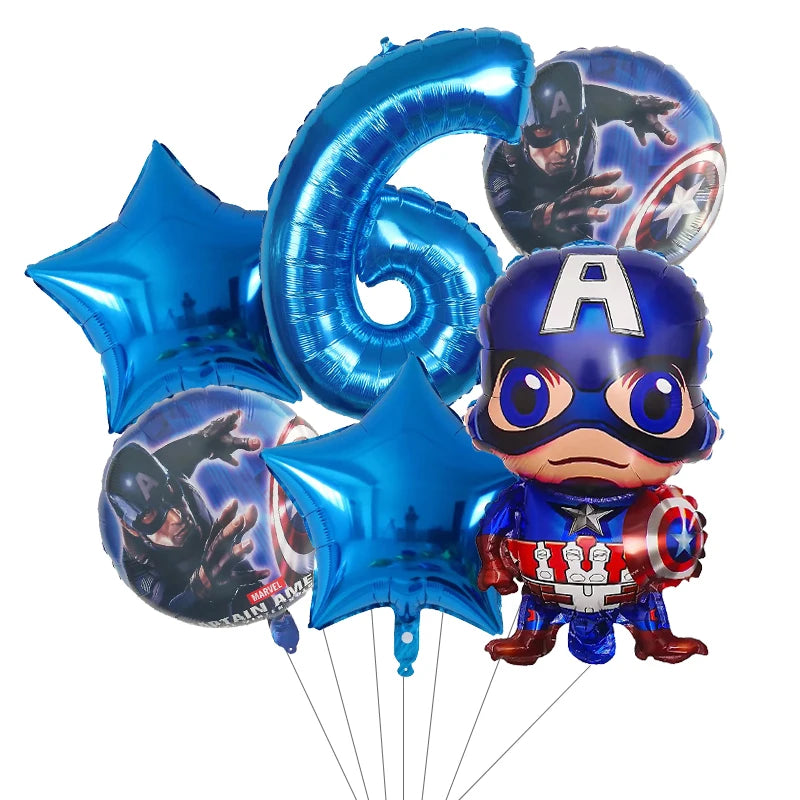 6pcs Super Hero Balloons Set