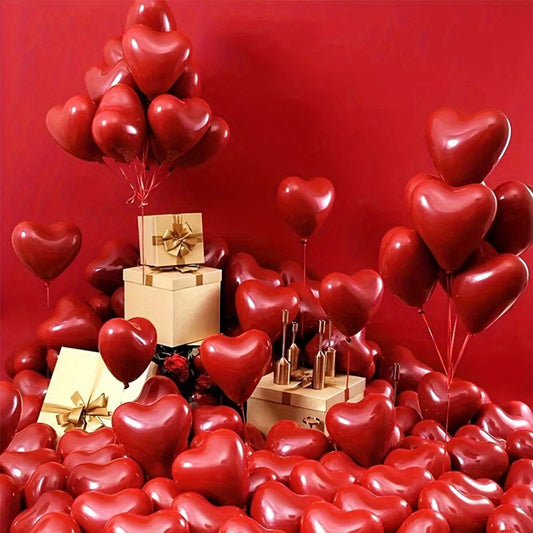 Red Heart Shaped Balloons