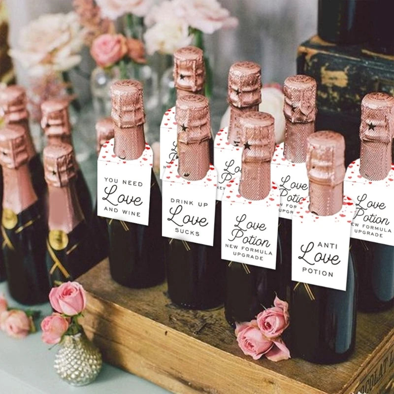 6pcs Wine Bottle Hangers for Valentine’s Day