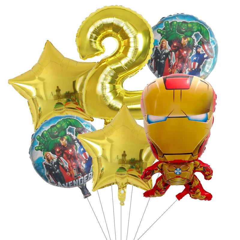 6pcs Super Hero Balloons Set