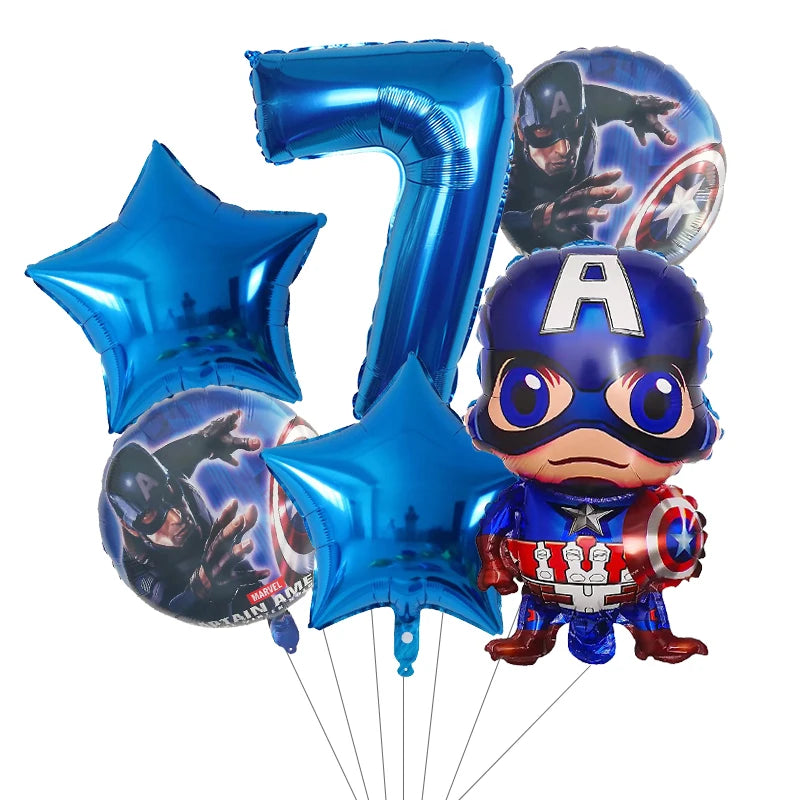 6pcs Super Hero Balloons Set