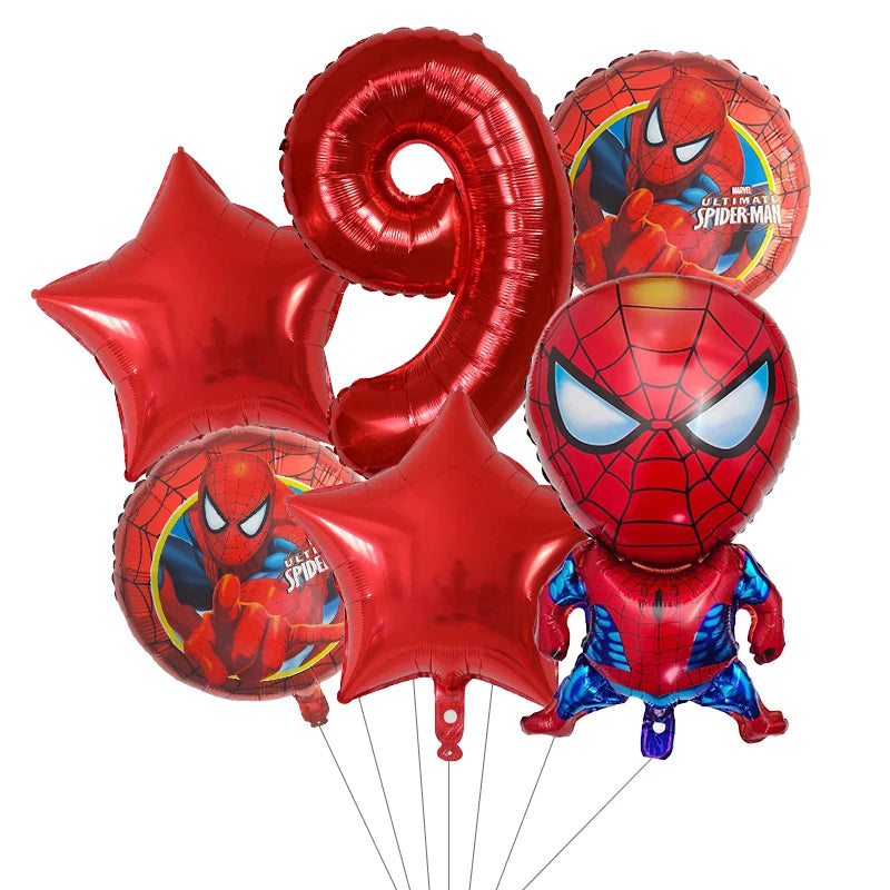 6pcs Super Hero Balloons Set