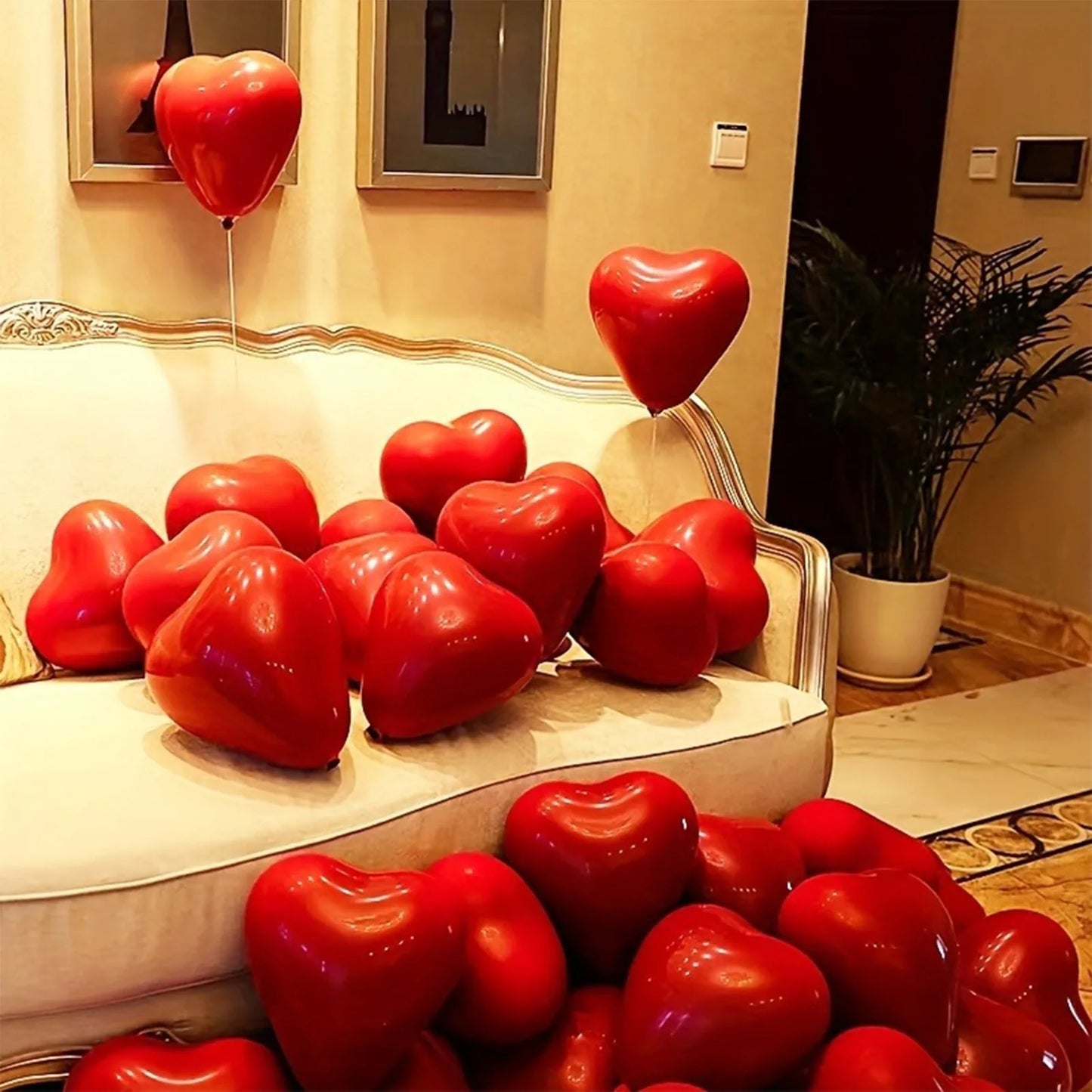 Red Heart Shaped Balloons