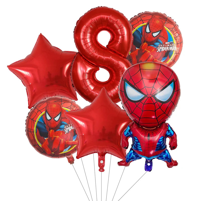 6pcs Super Hero Balloons Set