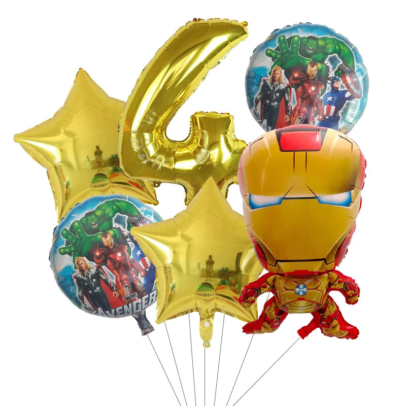 6pcs Super Hero Balloons Set