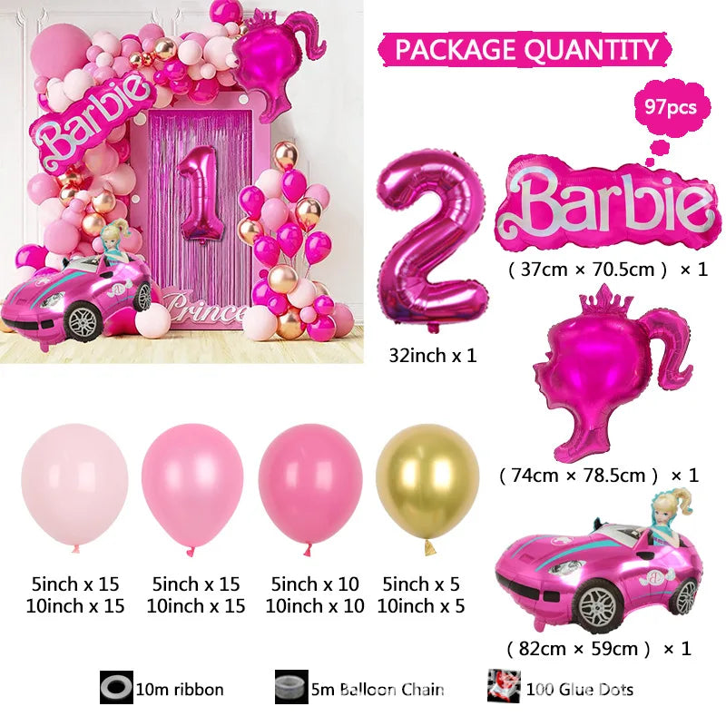 Pink (Barbie Princess Theme) Balloon Kit