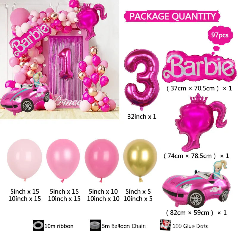 Pink (Barbie Princess Theme) Balloon Kit