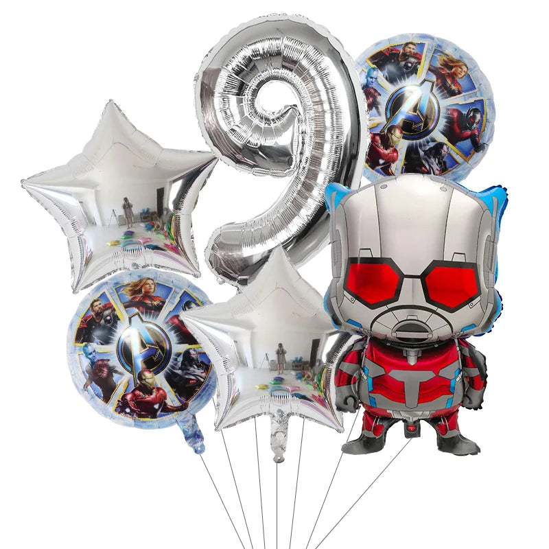 6pcs Super Hero Balloons Set