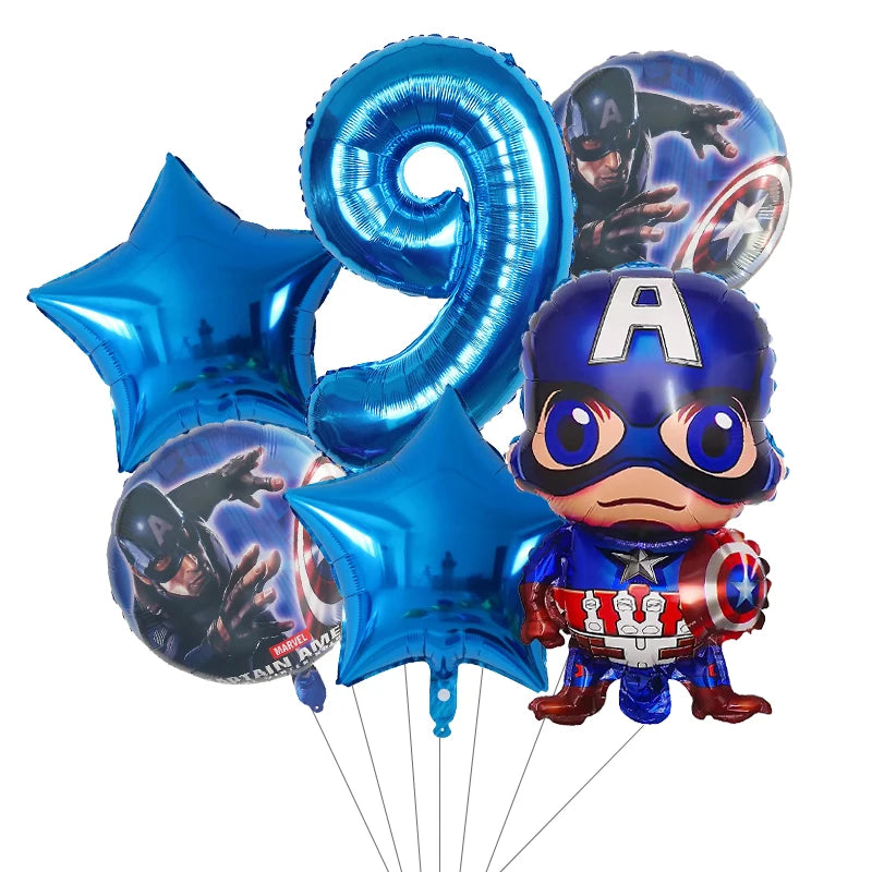 6pcs Super Hero Balloons Set