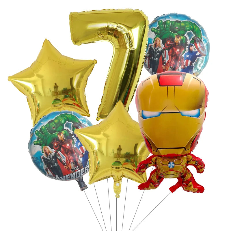 6pcs Super Hero Balloons Set