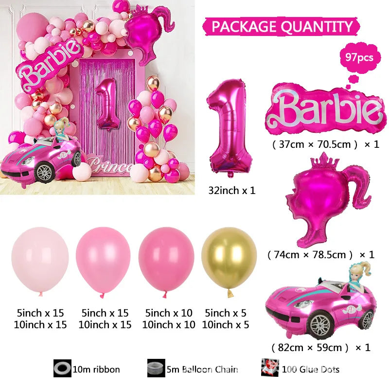 Pink (Barbie Princess Theme) Balloon Kit